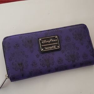 SOLD.    Loungefly Disney Parks Haunted Mansion Wallet Rare Wallpaper Purple